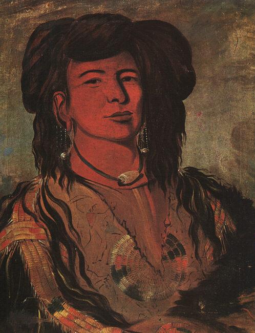 George Catlin The Dakota Chief : One Horn oil painting image